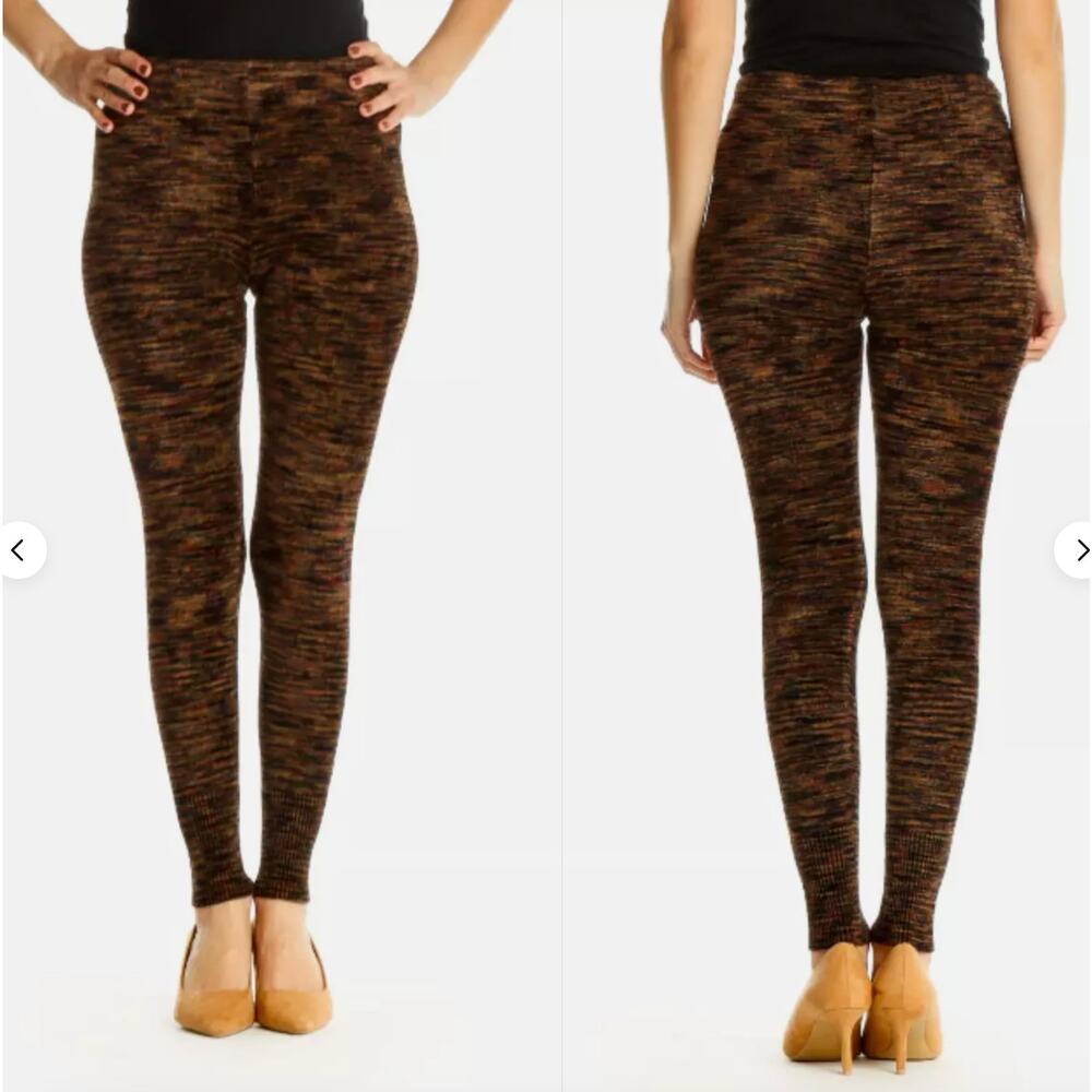 Free People Knit Seamless Marled Leggings Brown Size Medium